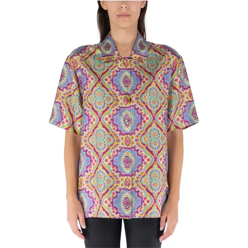 Printed Silk Shirt , female, Sizes: L, M - ETRO - Modalova