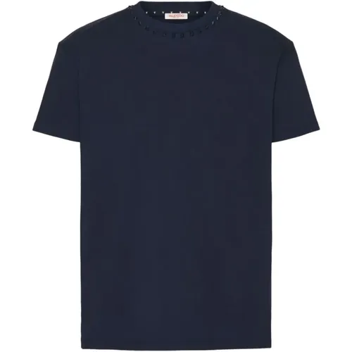 Blaue T-Shirts Polos für Männer , Herren, Größe: L - Valentino Garavani - Modalova