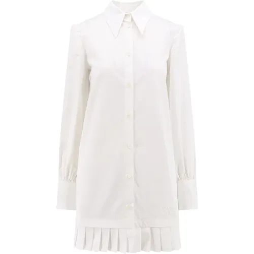 Off , Embroidered Cotton Dress , female, Sizes: 2XS - Off White - Modalova