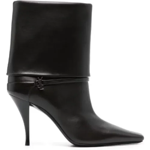 Napa Leather Boots , female, Sizes: 7 UK, 2 UK, 6 1/2 UK, 6 UK, 4 1/2 UK, 4 UK, 3 UK, 8 UK, 5 1/2 UK, 5 UK - Saint Laurent - Modalova