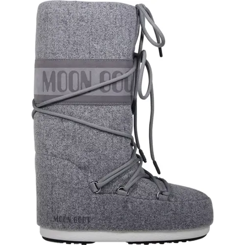 Ikonic Filzstiefel in Grau , Damen, Größe: 39 EU - moon boot - Modalova