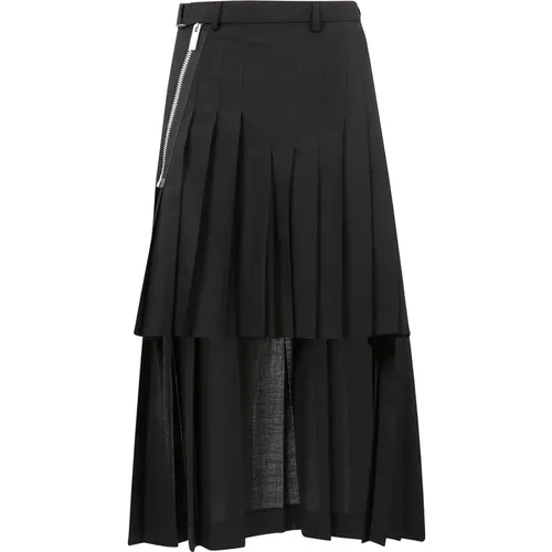 Elegant Pencil Skirt , female, Sizes: M - Sacai - Modalova