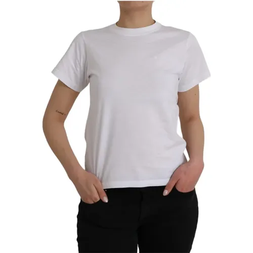 Weiße Baumwoll-Crew-Neck-Tee - Balenciaga - Modalova