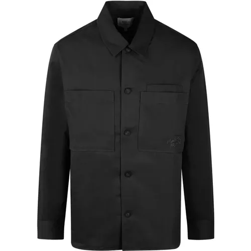 Casual Baumwoll-Jersey-Overshirt Fw24 , Herren, Größe: S - Maison Kitsuné - Modalova