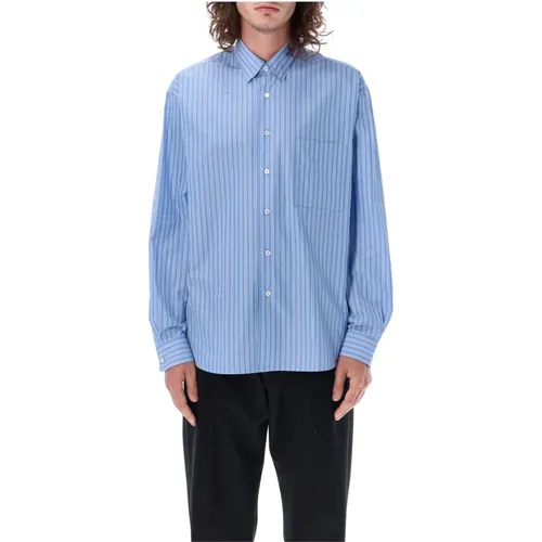 Stylish /White Striped Shirt for Men , male, Sizes: L, M - Lanvin - Modalova