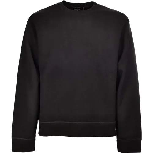 Schwarzer Regular Fit Sweatshirt - Dsquared2 - Modalova