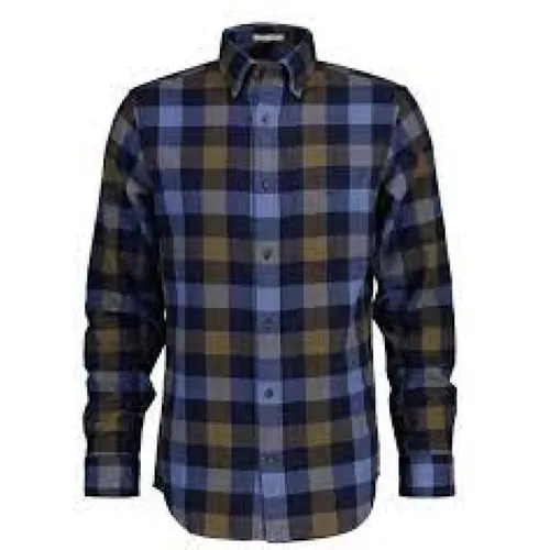 Flannel Checkered Shirt , male, Sizes: 3XL - Gant - Modalova