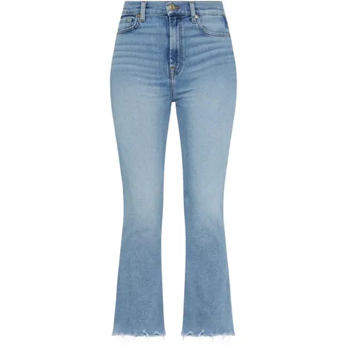 Kurze Flare High Waist Jeans,Flared High Rise Jeans - 7 For All Mankind - Modalova