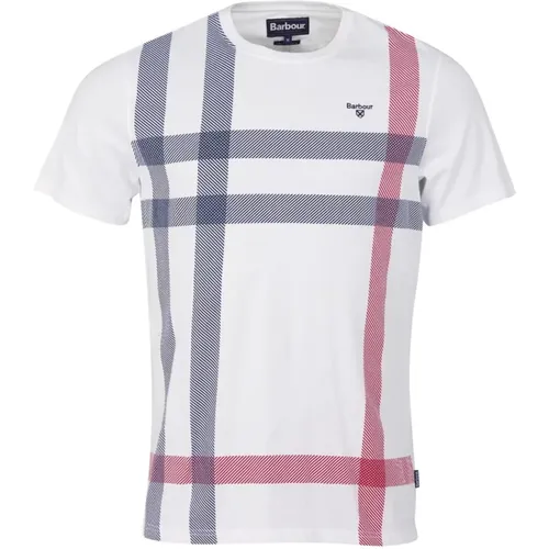 Norman Tartan Print T-Shirt , male, Sizes: L, XL - Barbour - Modalova