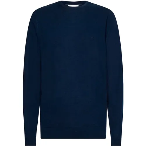 Men Merino Wool Crew Neck Sweater , male, Sizes: M, XL, 2XL, S - Calvin Klein - Modalova