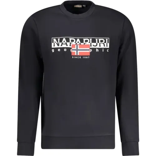 Schwarzer Baumwollpullover , Herren, Größe: M - Napapijri - Modalova