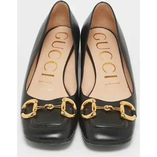 Pre-owned Leather flats , female, Sizes: 4 1/2 UK - Gucci Vintage - Modalova