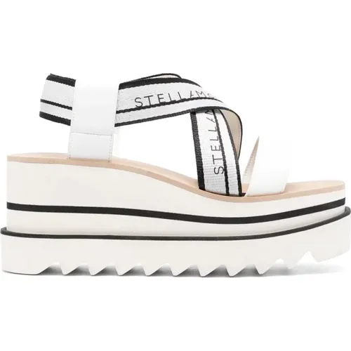 Weiße Sandalen mit eckiger Zehenpartie , Damen, Größe: 40 EU - Stella Mccartney - Modalova