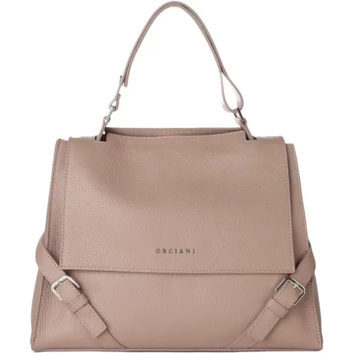 Leather Handbag with Three Pockets , female, Sizes: ONE SIZE - Orciani - Modalova