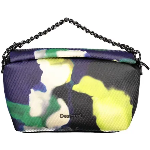 Schwarze Polyethylen-Handtasche mit Kettengriff - Desigual - Modalova