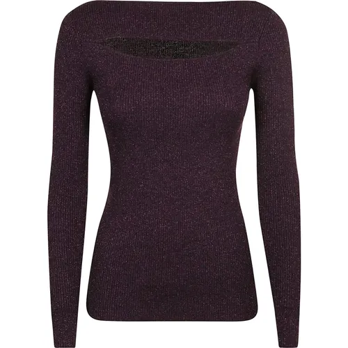 Ribbed-Knit Jumper with Cut-Outs , female, Sizes: M - P.a.r.o.s.h. - Modalova