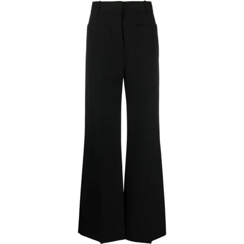 Wide Trousers with High-Waisted Fit , female, Sizes: 2XS, XS, S - Victoria Beckham - Modalova