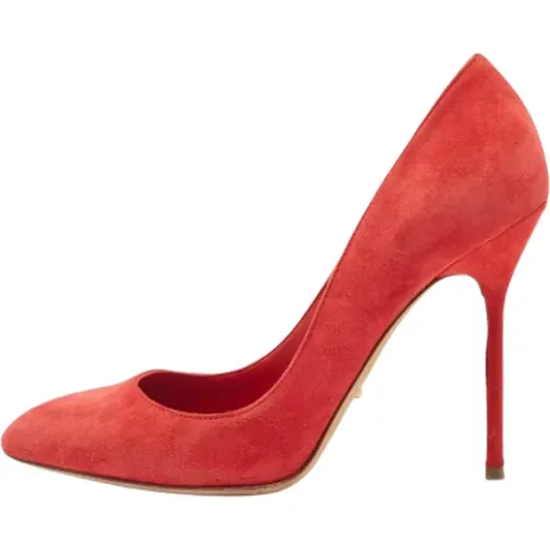 Pre-owned Suede heels , female, Sizes: 4 1/2 UK - Sergio Rossi Pre-owned - Modalova