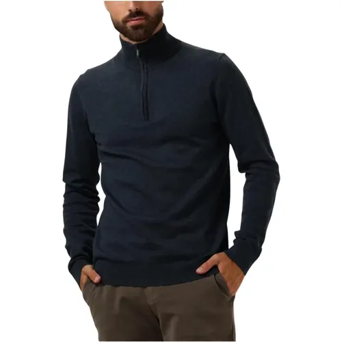 Blauer Halbzip Pullover für Herren , Herren, Größe: 2XL - SAINT STEVE - Modalova