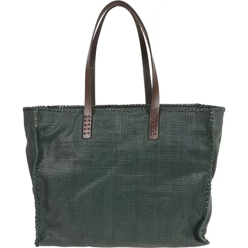 Grüne Leder Shopper Tasche - Dragon Diffusion - Modalova