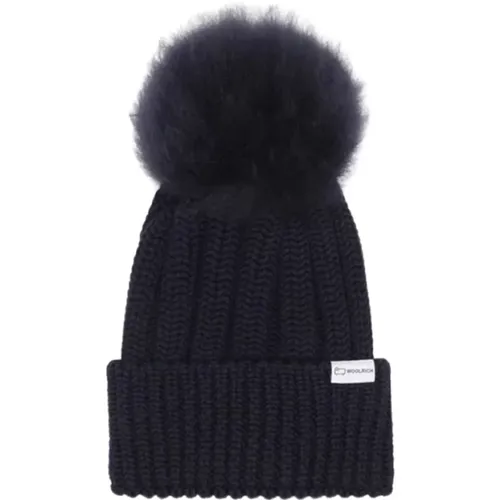 Logo-Patch Beanie, Style ID: Cfwkac0145Fruf0428_3989 , female, Sizes: S, M - Woolrich - Modalova