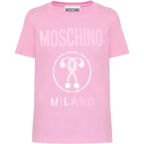 Doppelte Frage Milan Logo T-Shirt - Moschino - Modalova