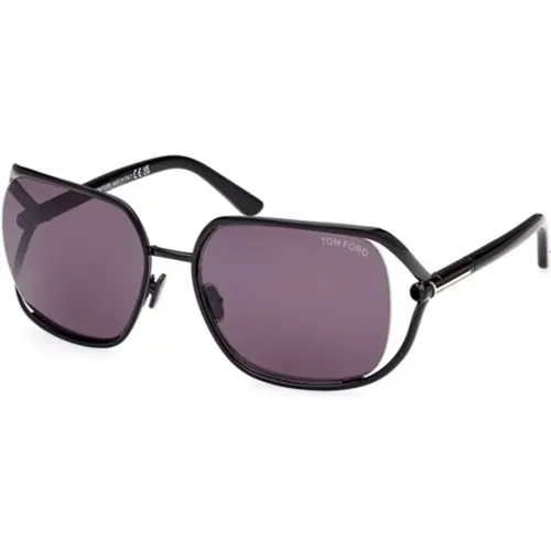 Schwarze Sonnenbrille mit rauchigen Gläsern , unisex, Größe: 60 MM - Tom Ford - Modalova