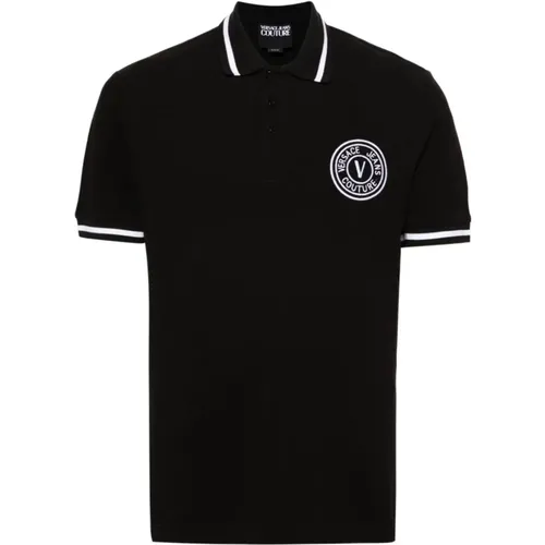 T-shirts and Polos in Cotton Piquet , male, Sizes: L, M - Versace Jeans Couture - Modalova