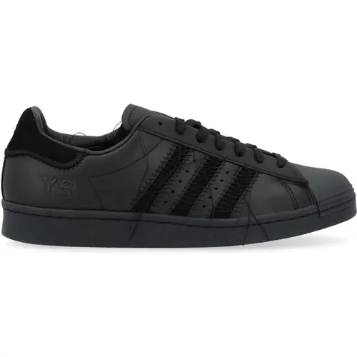 Leather Superstar Sneaker with Frayed Details , male, Sizes: 7 1/2 UK, 7 UK, 8 1/2 UK - Y-3 - Modalova