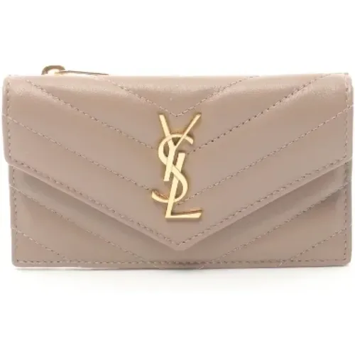 Pre-owned Leather wallets , female, Sizes: ONE SIZE - Yves Saint Laurent Vintage - Modalova