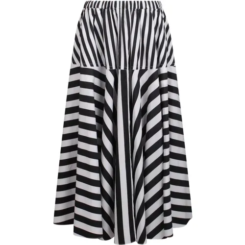 Striped A-line Maxi Skirt , female, Sizes: XS - Patou - Modalova