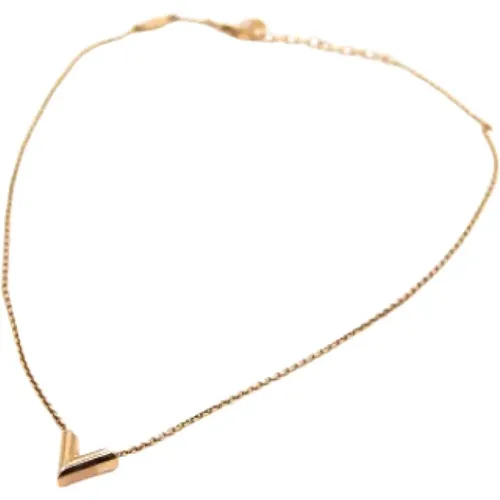 Pre-owned Gold necklaces , female, Sizes: ONE SIZE - Louis Vuitton Vintage - Modalova