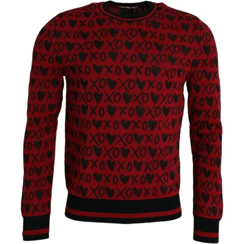Xoxo Print Crew Neck Sweater - Dolce & Gabbana - Modalova