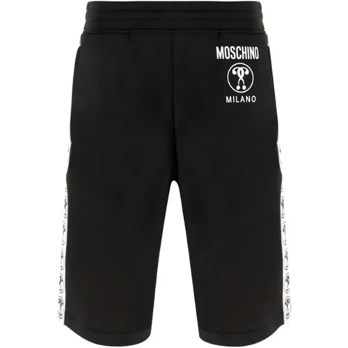Shorts mit Double Question Mark Logo , Herren, Größe: L - Moschino - Modalova