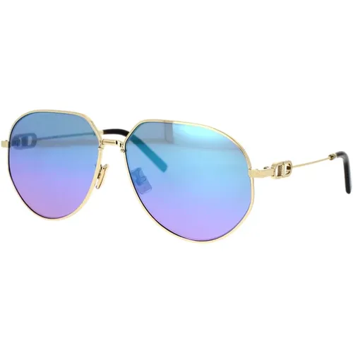 Moderne Piloten-Sonnenbrille mit goldener Veredelung - Dior - Modalova