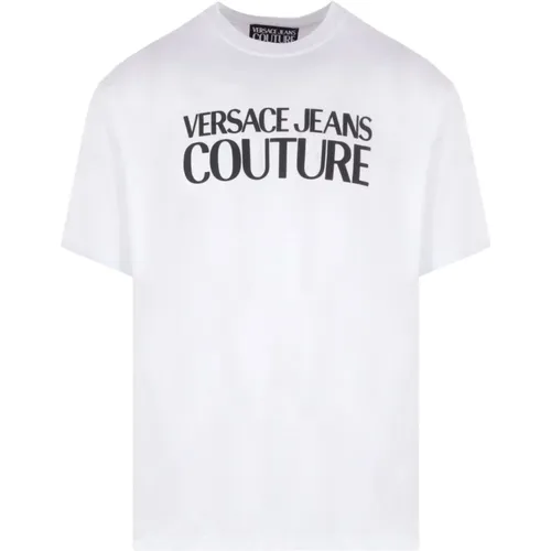 Kultiger Baumwoll-Sweatshirt mit Logo für Männer - Versace Jeans Couture - Modalova