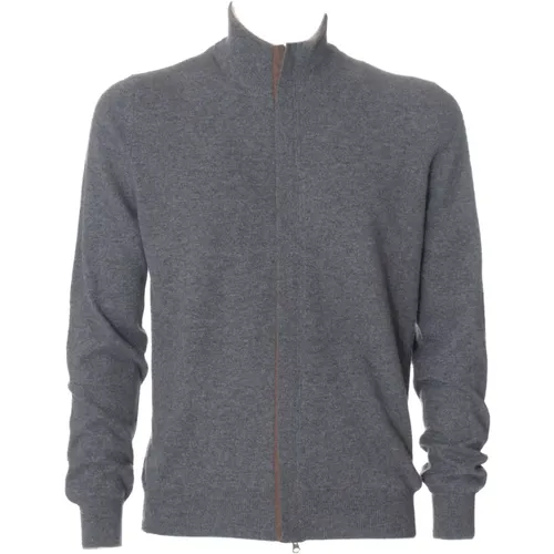 Cardigan ZIP , male, Sizes: M - Gran Sasso - Modalova