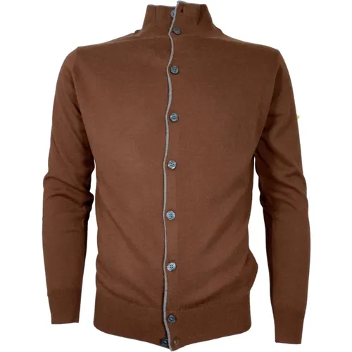 Luxuriöser Brauner Cashmere Cardigan , Herren, Größe: XL - CASHMERE COMPANY - Modalova