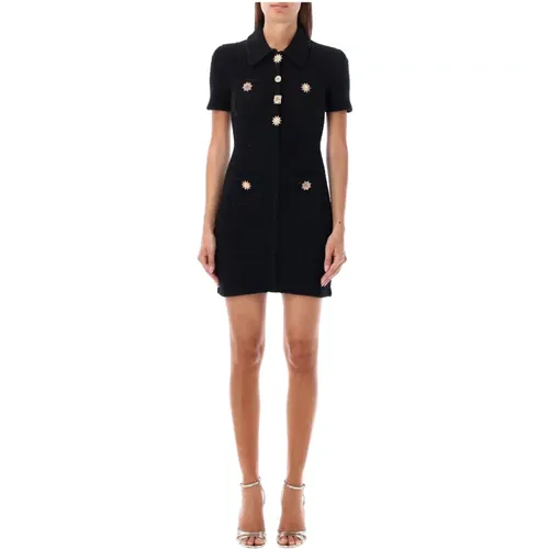Jewel Button Knit Mini Dress , female, Sizes: L, M, S - Self Portrait - Modalova