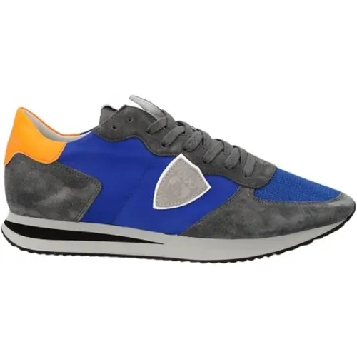 Blaue Trpx Low Top Sneakers , Herren, Größe: 44 EU - Philippe Model - Modalova