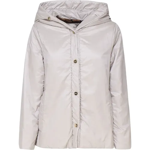 Ice Grey Hooded Padded Coat , female, Sizes: S - Max Mara - Modalova