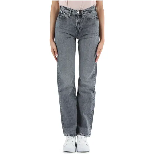 High Rise Straight Jeans , female, Sizes: W29, W28, W27, W25, W24, W26 - Calvin Klein Jeans - Modalova