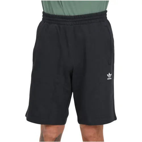 Schwarze Essentials Shorts mit Reißverschlusstaschen , Herren, Größe: L - adidas Originals - Modalova