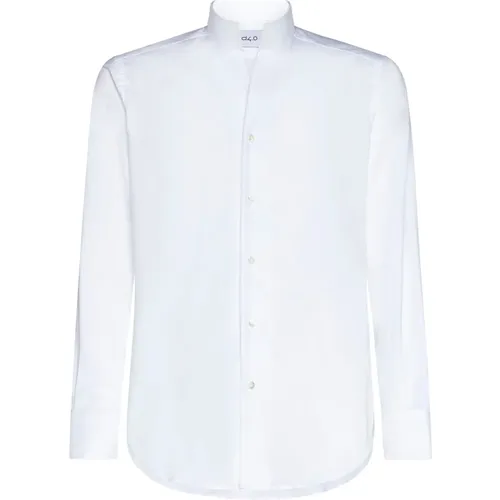 Weiße Baumwoll-Popeline-Hemd , Herren, Größe: XL - D4.0 - Modalova