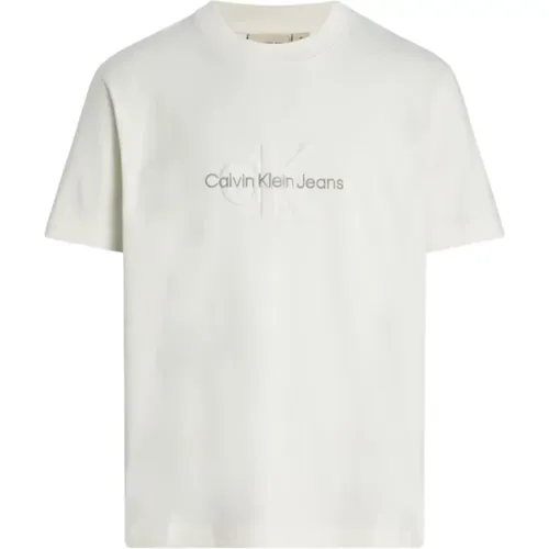 Kurzarm Jersey T-Shirt , Herren, Größe: M - Calvin Klein Jeans - Modalova