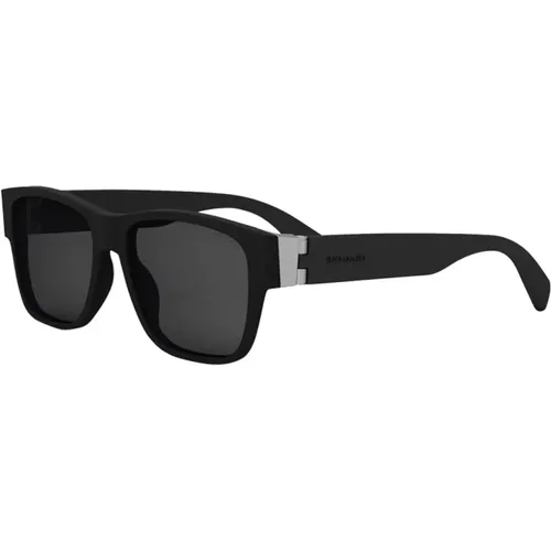 Sportliche Quadratische Sonnenbrille,Sonnenbrille mit geometrischer Form und dunkelgrauen Gläsern - Bvlgari - Modalova