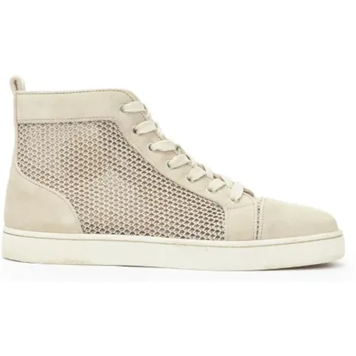 Pre-owned Suede sneakers , female, Sizes: 7 1/2 UK - Christian Louboutin Pre-owned - Modalova