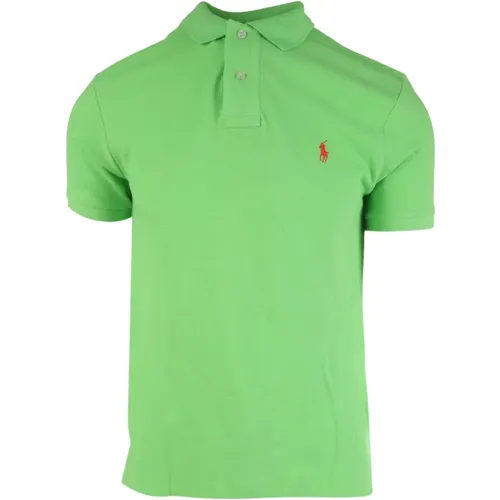 Kiwi Lime Mesh Strick Polo Shirt - Ralph Lauren - Modalova