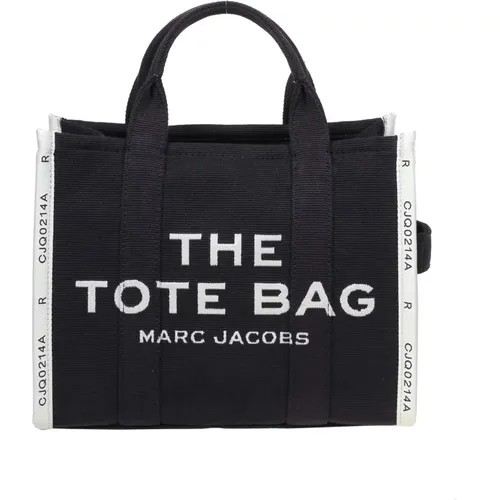 Schwarze Jacquard-Handtasche mit Reißverschluss - Marc Jacobs - Modalova