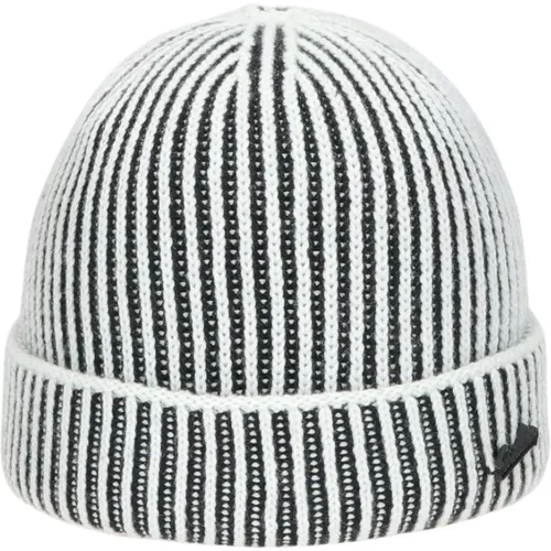 Kaschmir-Mischung Gerippter Bündchen Beanie - Borsalino - Modalova